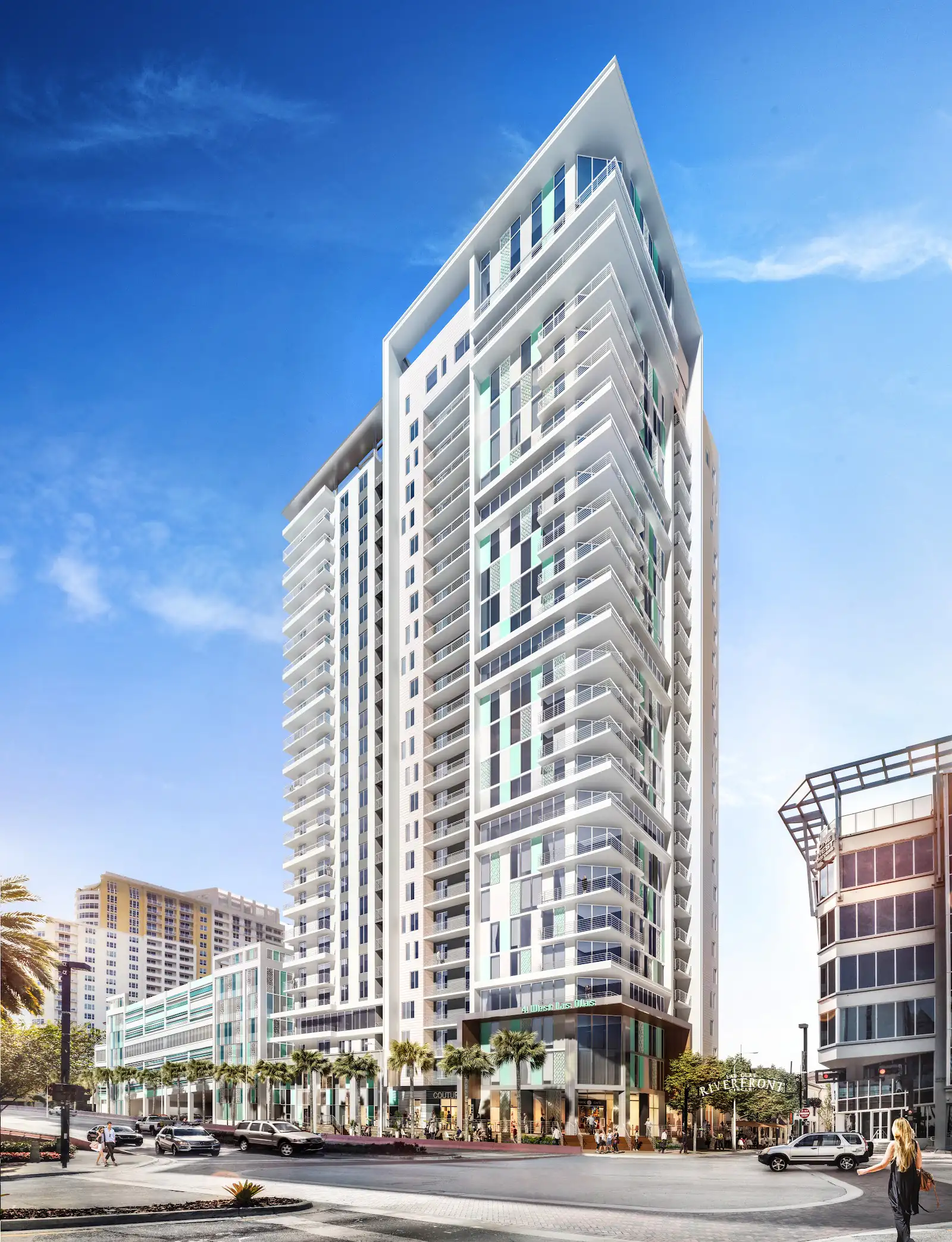 Render de 10X Riverwalk en Fort Lauderdale
