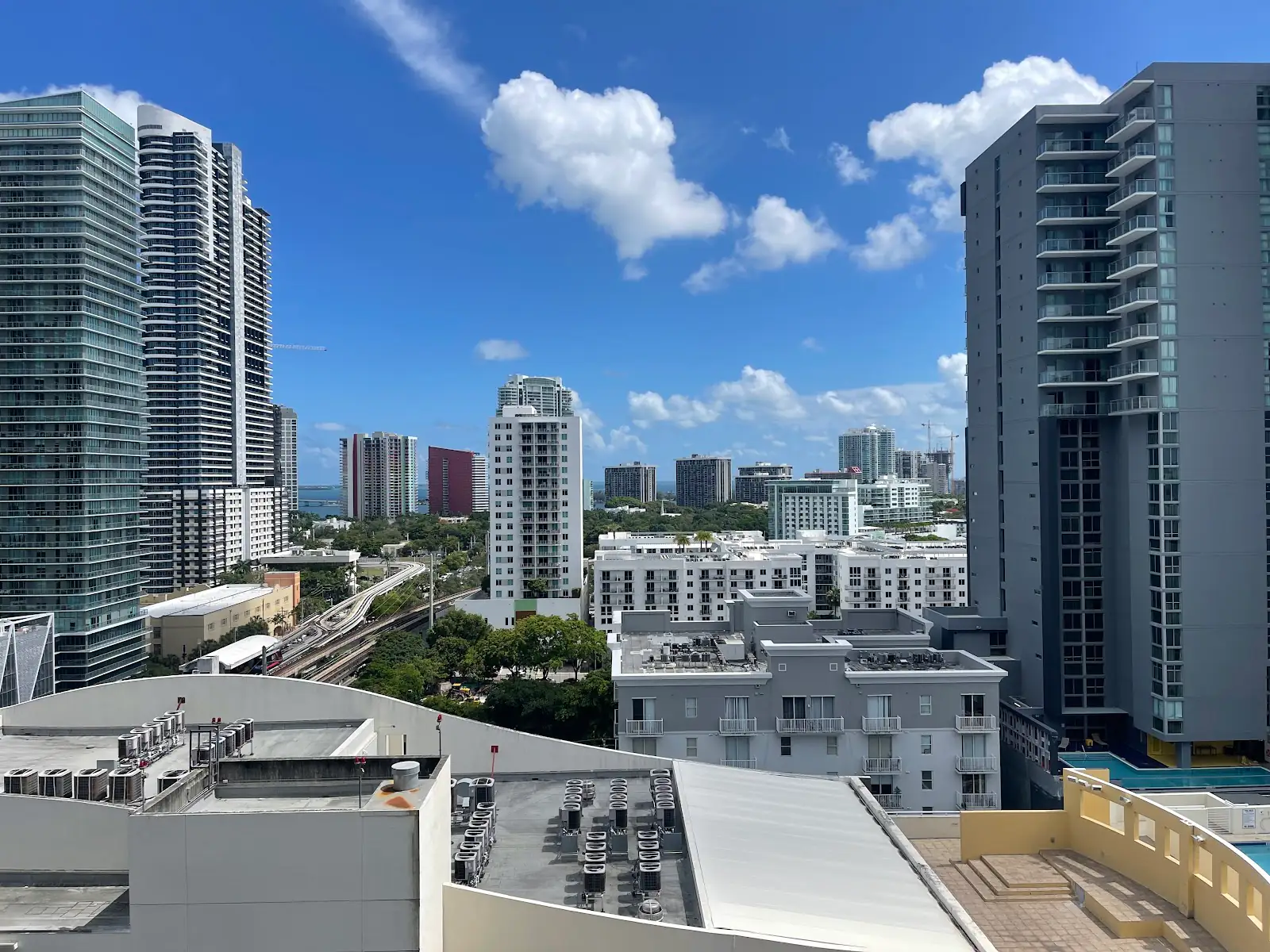 Vista desde Brickell View Terrace Apartments en Brickell, Miami