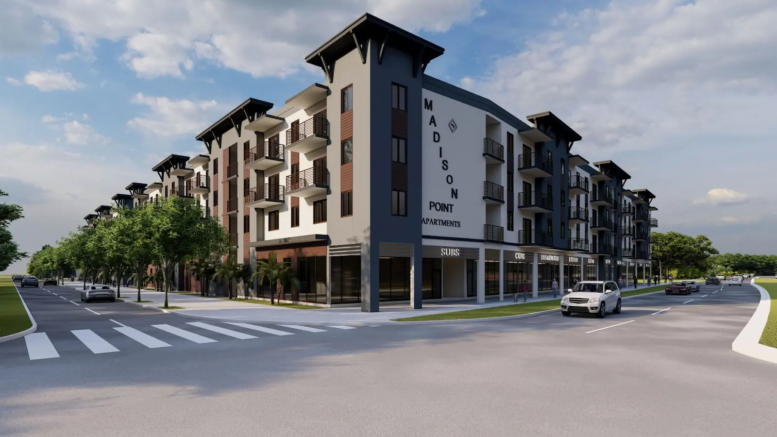 Render de Madison Point Apartments en Naranja