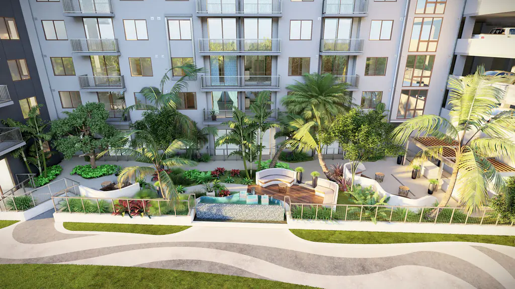 Render de Oasis Pointe en Dania Beach